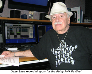 Gene Shay recorded spots for the Philly Folk Festival