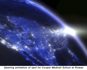 Opening animation of spot for Cooper Medical School at Rowan