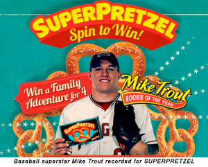 Baseball superstar Mike Trout recorded for SUPERPRETZEL