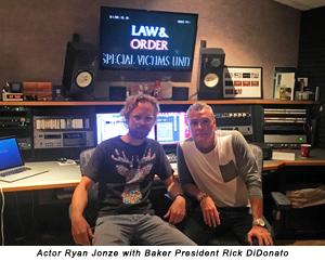 Actor Ryan Jonze with Baker President Rick DiDonato